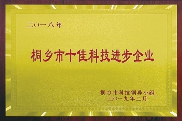 w88优德官网手机版集团荣获2018年桐乡市十佳科技前进企业